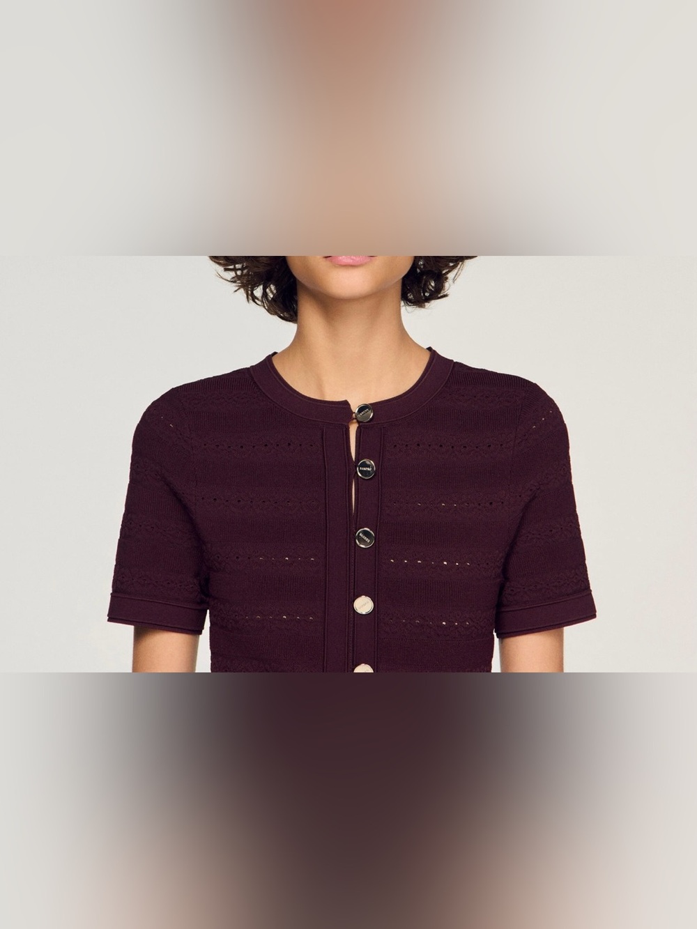 Sandro print knit mini dress - Picture 2 of 10